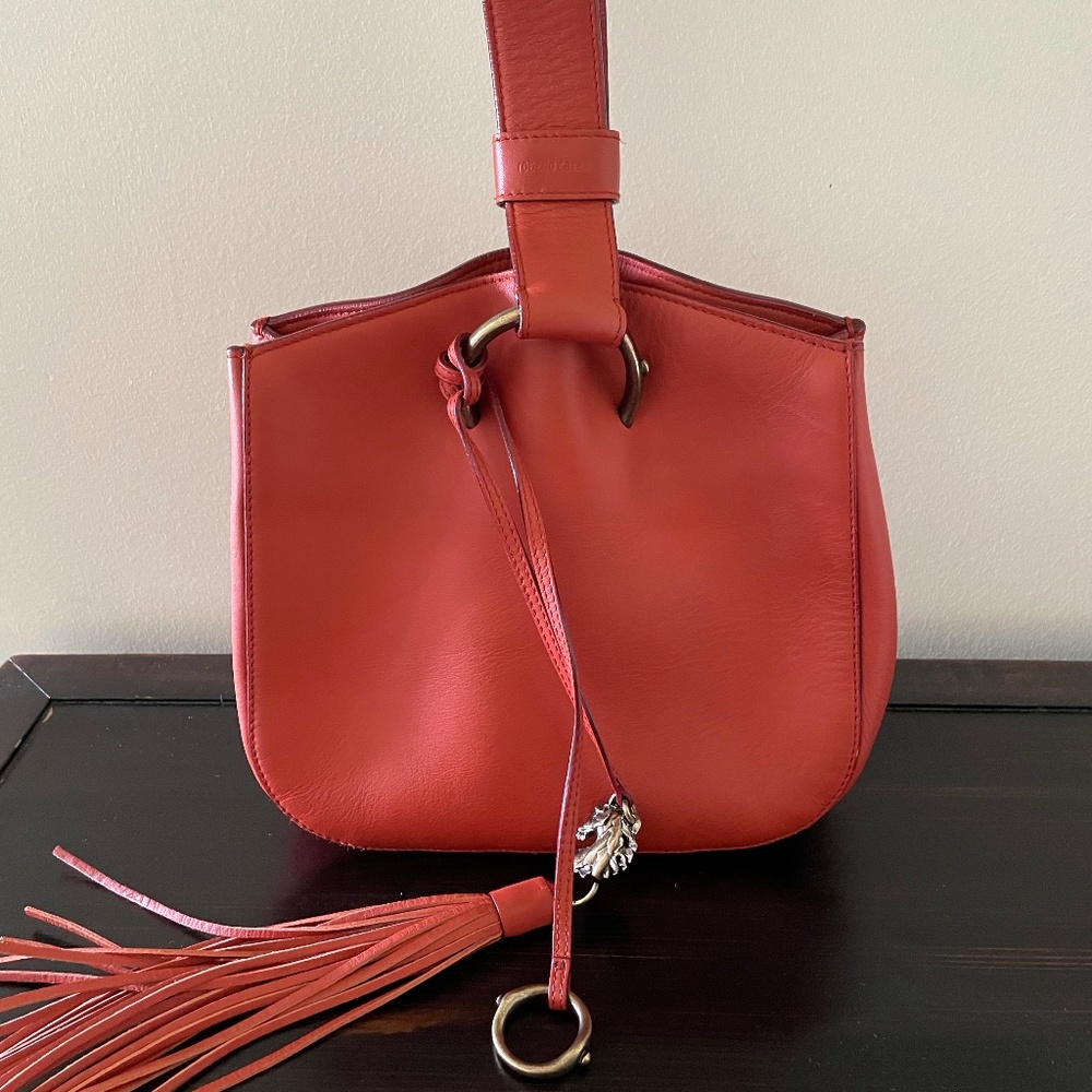 Roberto Cavalli Leather Wristlet Bag, Pristine Condition